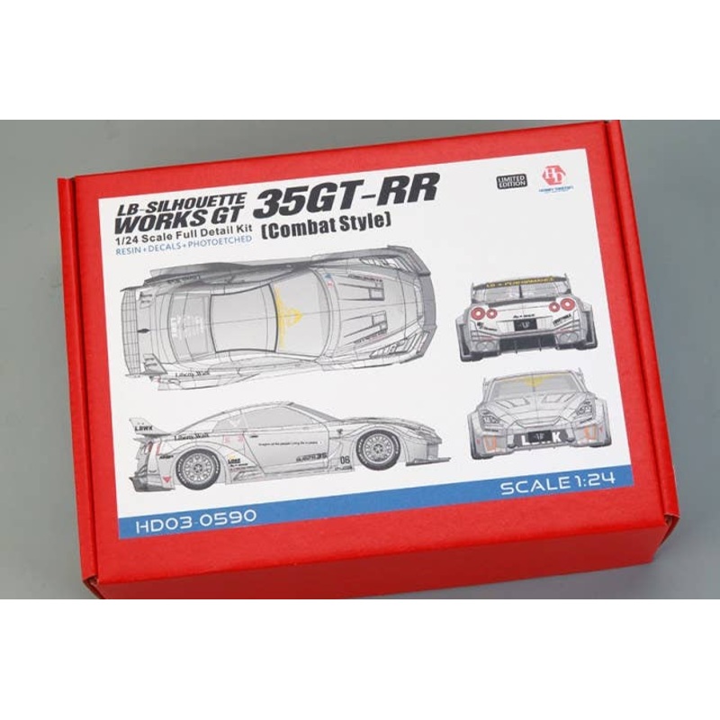 1/24 LB-Silhouette Works GT 35GT-RR (Combat Style) Full Detail Kit (Resin + PE + Decals + Metal Wheels + Metal Parts + Metal Logo)