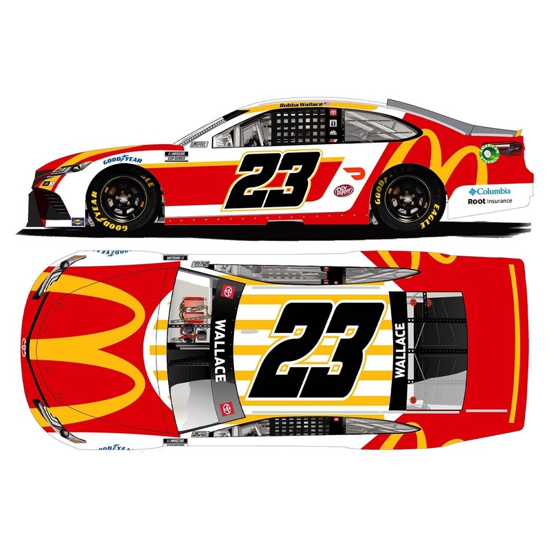 1/24 Baba Wallace # 23 McDonald's TOYOTA Camry NASCAR 2021 (Color Chrome)