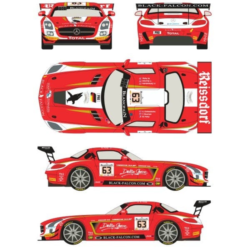 1/24 Mercedes SLS GT3 #63 Spa 24h 2014 (Black Falcon) (For Fujimi)