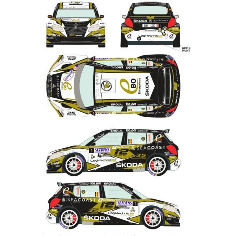1/24 Skoda Fabia #1 Rally Sezoens 2015 (For Belkits)