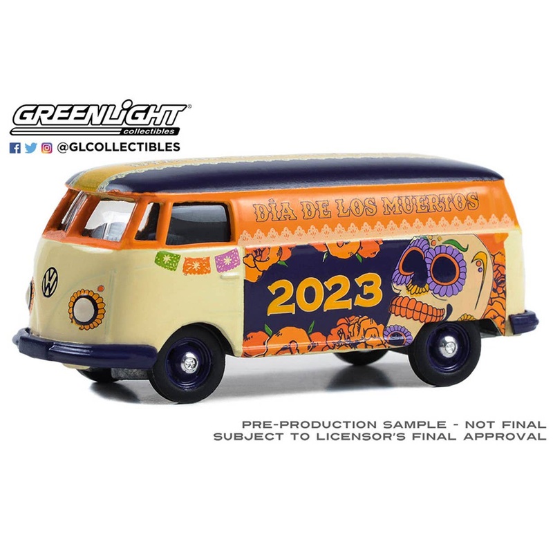 1/64 GreenLight Volkswagen Type 2 Panel Van - Dia de los Muertos 2023