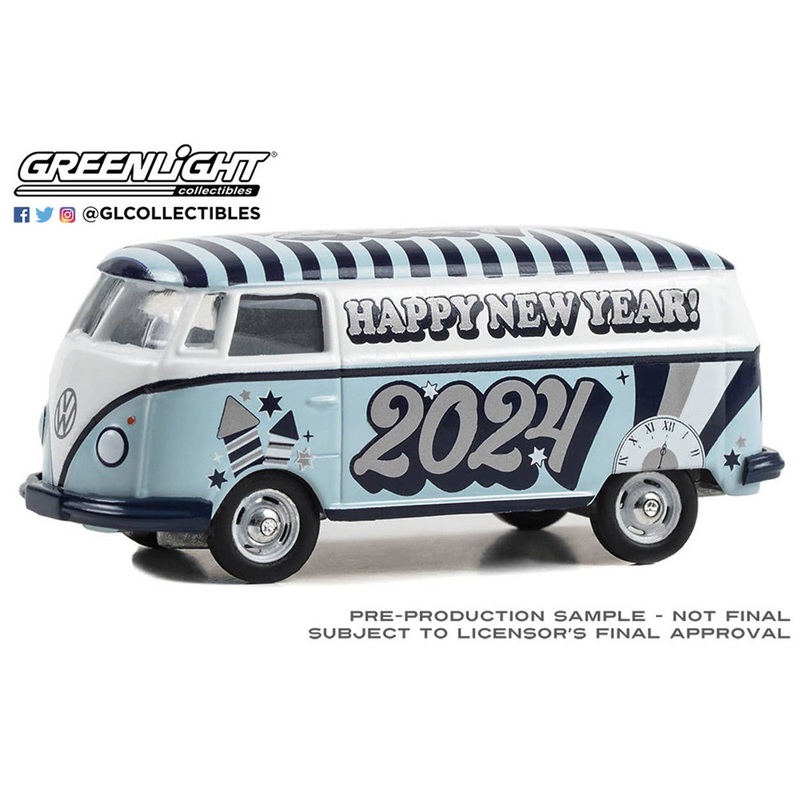 1/64 GreenLight Volkswagen Type 2 Panel Van - New Year 2024
