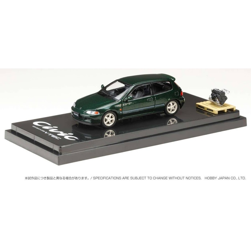 1/64 Honda CIVIC (EG6) SiR-S / with Engine Display Model Rosanne Green Pearl