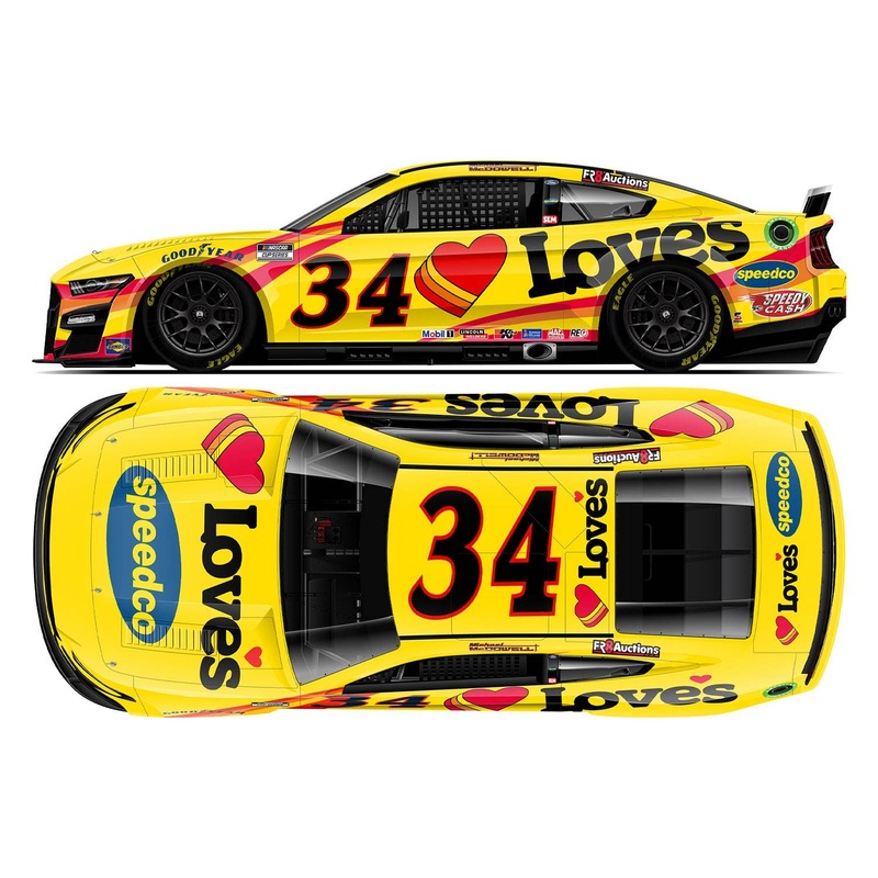 1/64 Michael McDowell # 34 Love's Travel Stops Ford Mustang NASCAR 2022 Next Generation