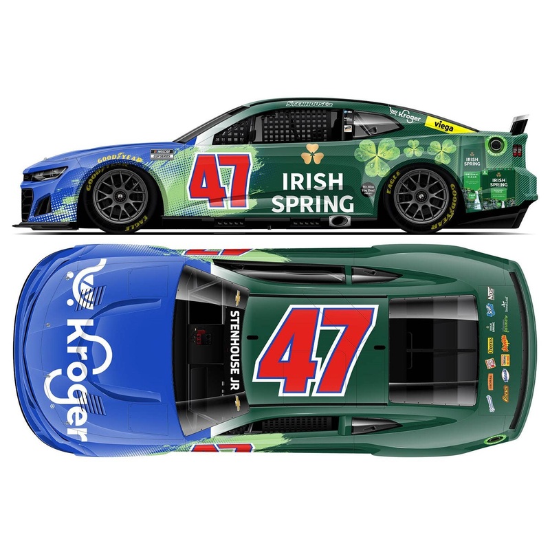 1/64 Ricky Stenhouse Jr. # 47 KROGER / IRISH SPRING Chevrolet Camaro NASCAR 2022 Next Generation