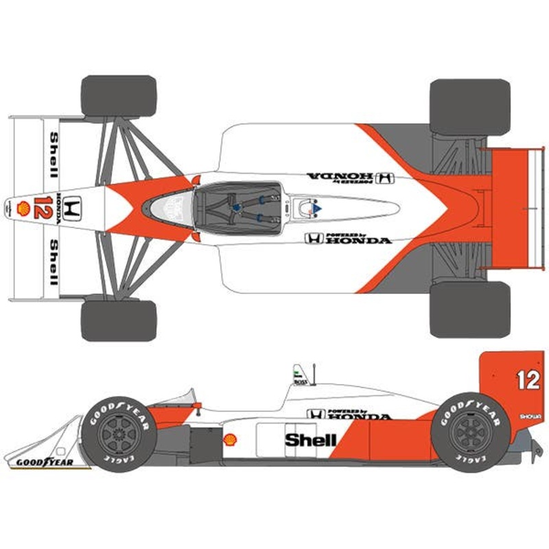 1/12 MP4/4 1988 Japan Decal Set