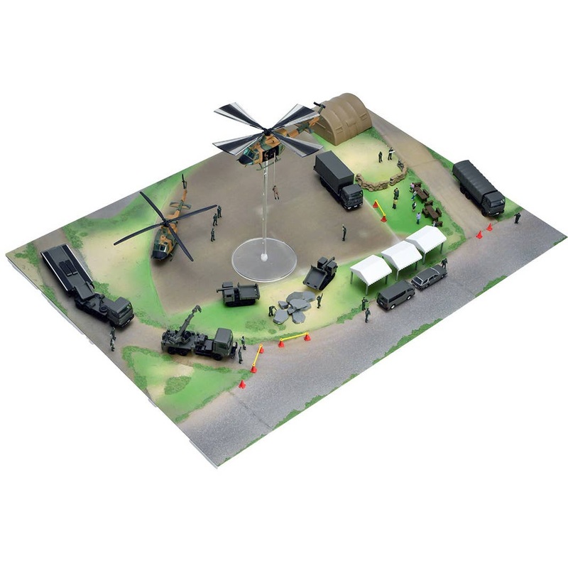 1/150 GJ! One Hundred Views of Working Vehicles 003R Self-Defense Force Disaster Prevention Training Site Returns 1Box 8pcs