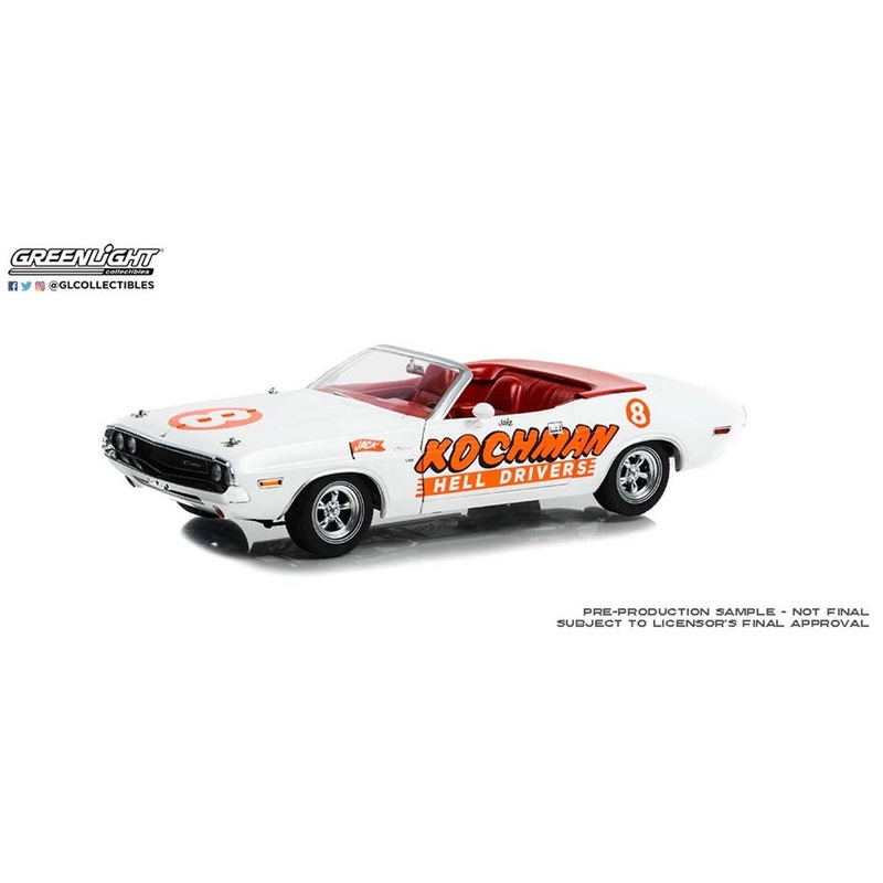 1/18 GreenLight 1970 Dodge Challenger Convertible - Kochman Hell Drivers