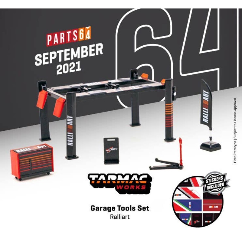 1/64 Garage tools set Ralliart
