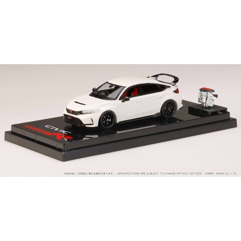 1/64 Honda Civic TYPE R (FL5) with Engine Display Model Championship White