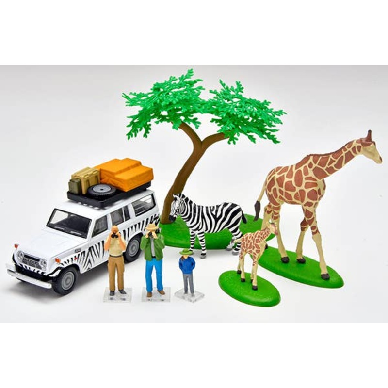 1/64 Kaiyodo x Tomica Limited Vintage Diocolle 64 #carsnap 28a Safari 1 (Toyota Land Cruiser FJ56V Type Included)