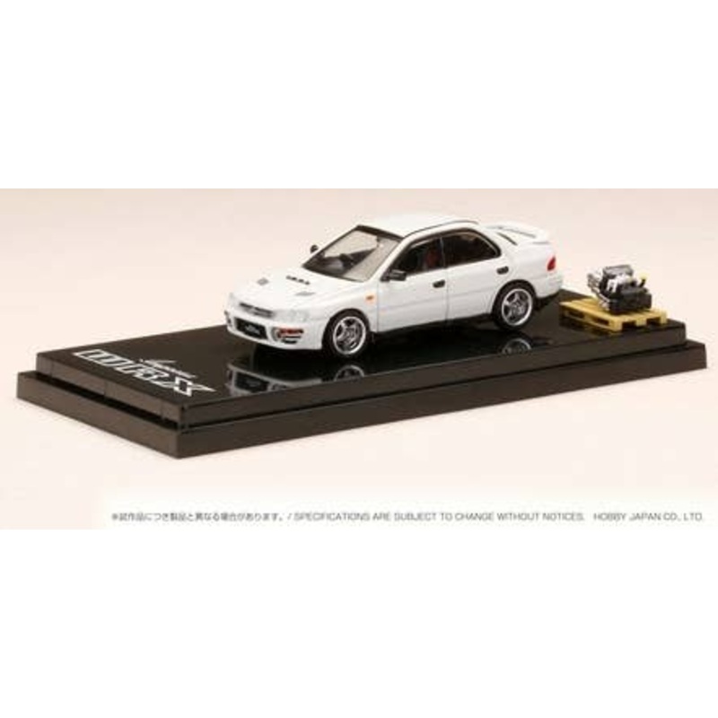 1/64 Subaru Impreza WRX (GC8) 1992 Feather White with Engine Display Model