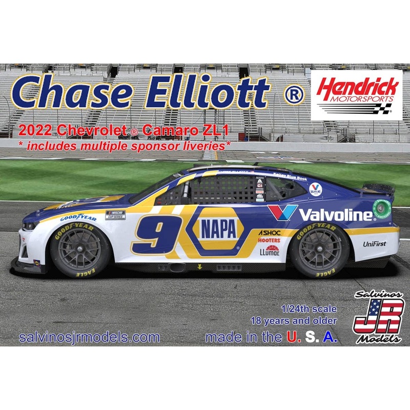 1/24 Hendrick Motorsports 2022 NEXT GEN Multiple Livery Chevrolet Camaro Chase Ellott #9