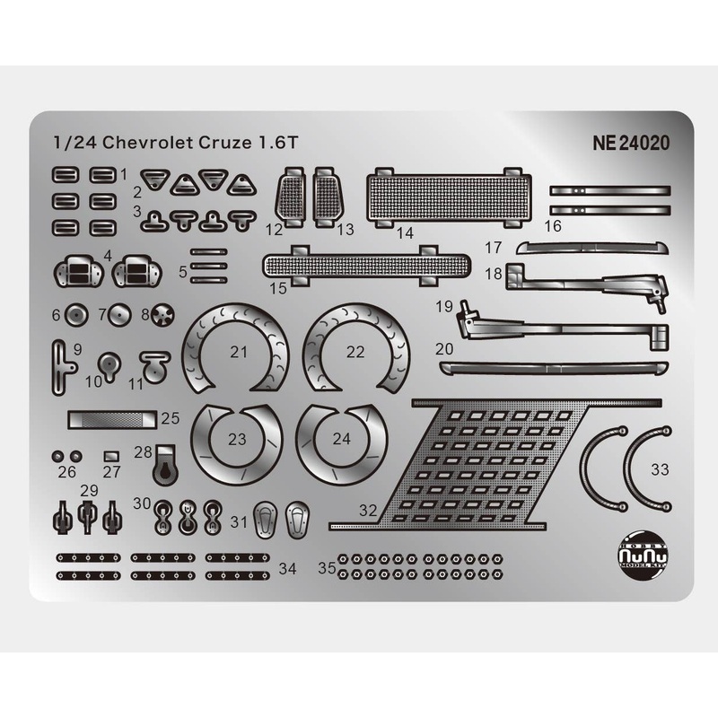 1/24 Racing Series Chevrolet Cruze 1.6T '13 WTCC World Champion Detail Up Parts