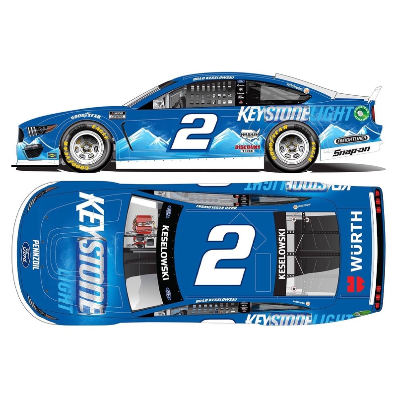 1/64 Brad Keselowski # 2 Keystone Light Ford Mustang Nascar 2021