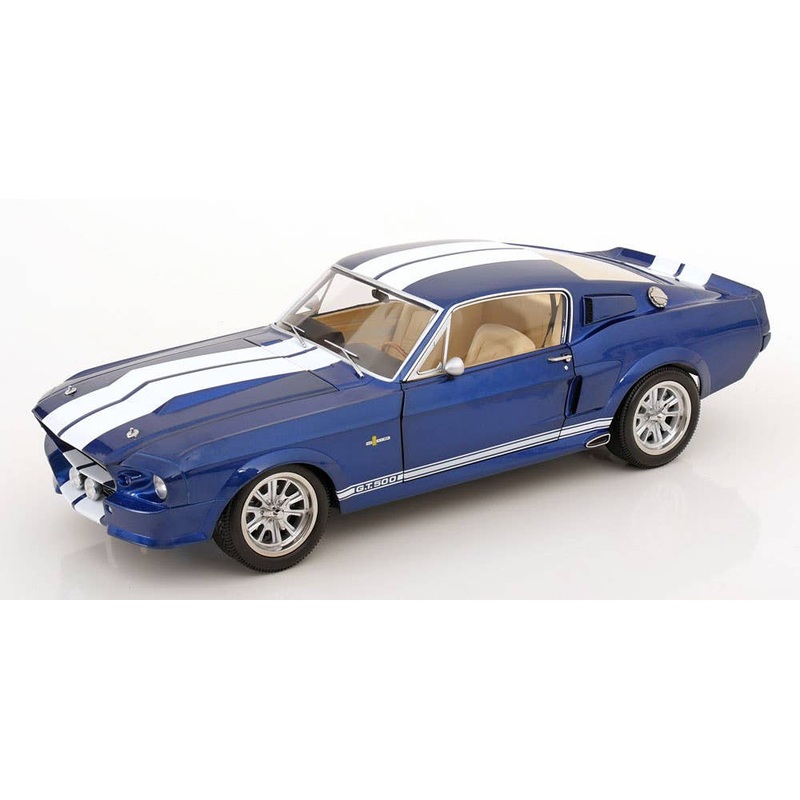 1/12 Ford Mustang Shelby Gt500 1967 Blue Metallic / White