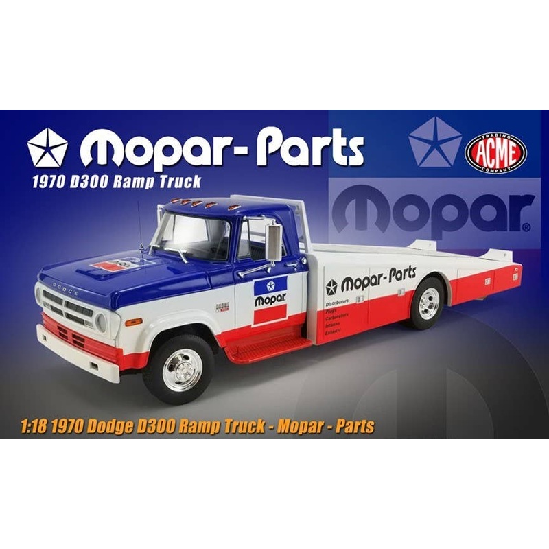 1/18 ACME 1970 Dodge D-300 Ramp Truck - Mopar Parts