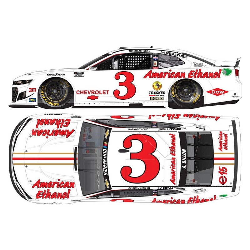 1/24 Austin Dillon American Ethanol Chevrolet Camaro NASCAR 2020 Throwback Hood Open