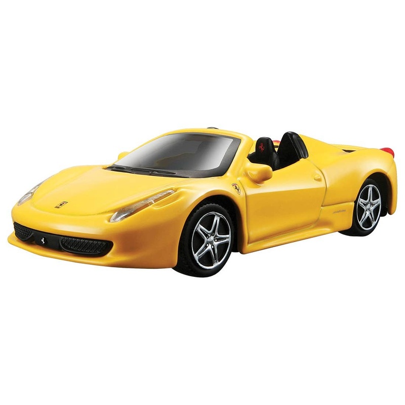 1/43 Tomica Presents Bburago Race & Play Series 458 Spyder (Yellow)