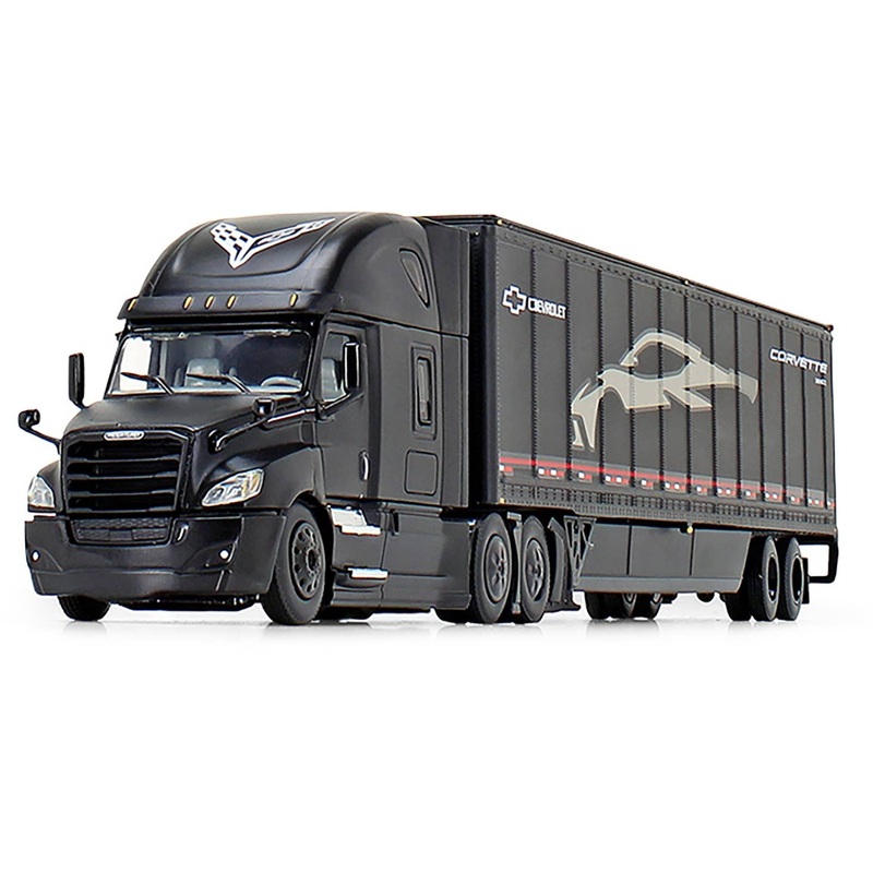 1/64 Freightliner 2018 Cascadia High-Roof Sleeper 53' Wabash DuraPlate Trailer with Side Skirts