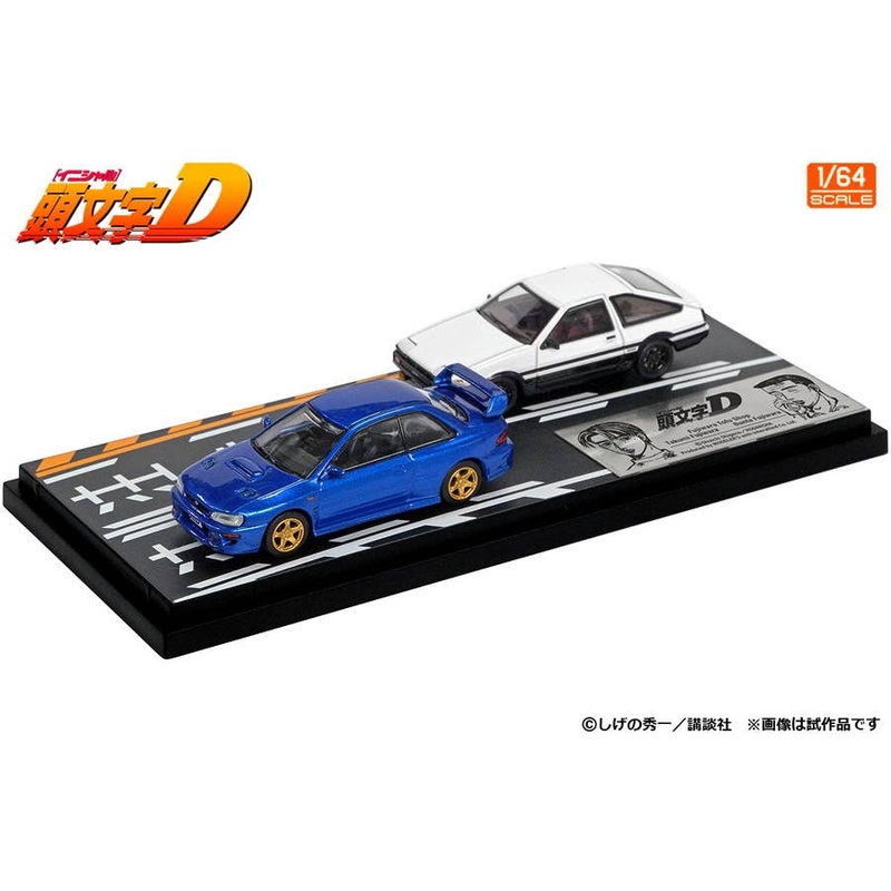 1/64 Initial D Set Vol.22 Takumi Fujiwara Trueno (AE86) & Bunta Fujiwara Impreza (GC8)