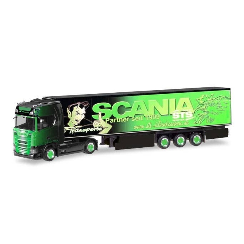 1/87 Scania CS High Roof Refrigerated Box Semitrailer GS Transporte