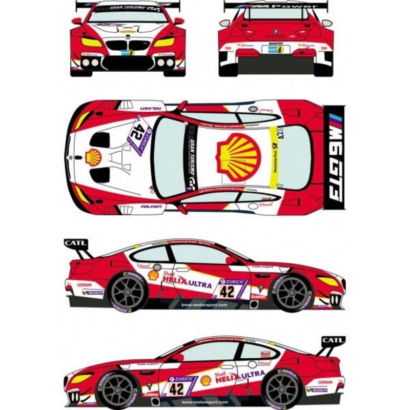 1/24 BMW M6 GT3 #42 ADAC Zurich 24h of Nurburgring 2017 (For Nunu Models)