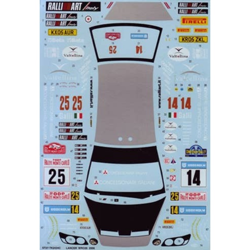 1/24 Lancer WRC Ralli Art Italy Monte-Carlo 2006 Spare Decal