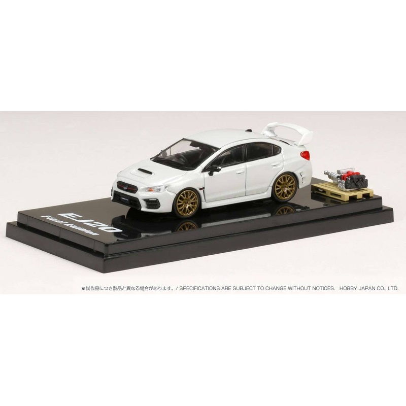 1/64 Subaru WRX STI EJ20 FINAL EDITION Full Package / with Engine Display Model Crystal White Pearl