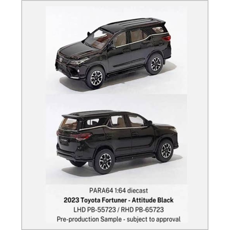 1/64 Toyota Fortuner Attitude Black Right Hand Drive