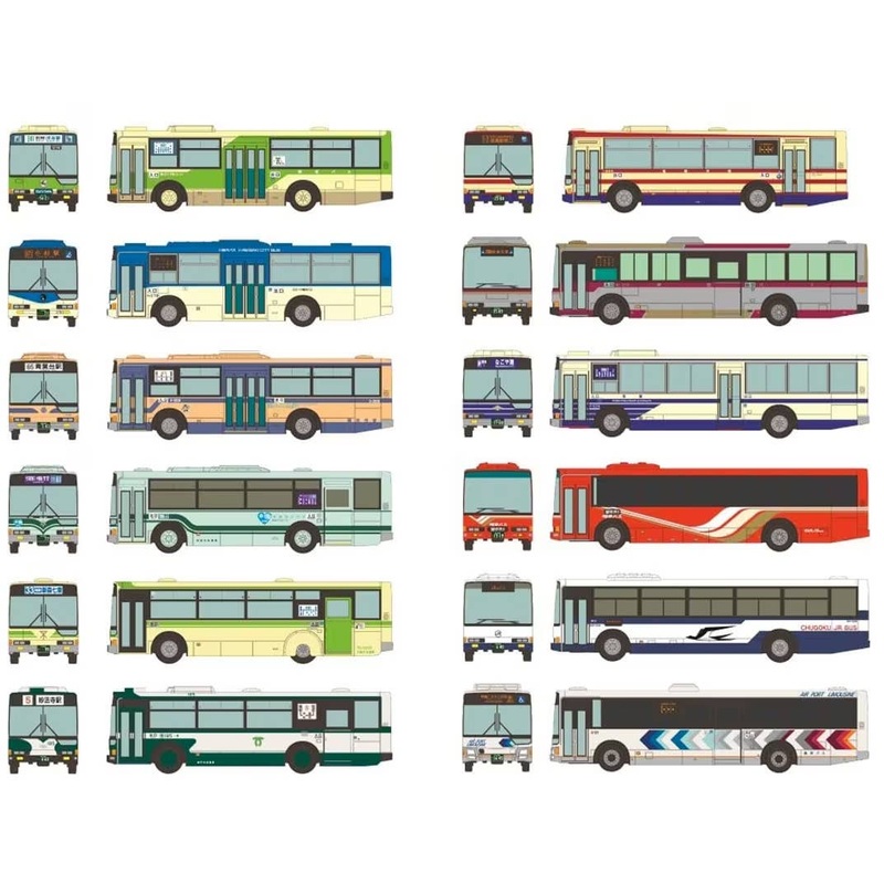 1/150 The Bus Collection Mitsubishi Fuso Aero Star Long and Short Edition Vol. 33 1Box 12pcs
