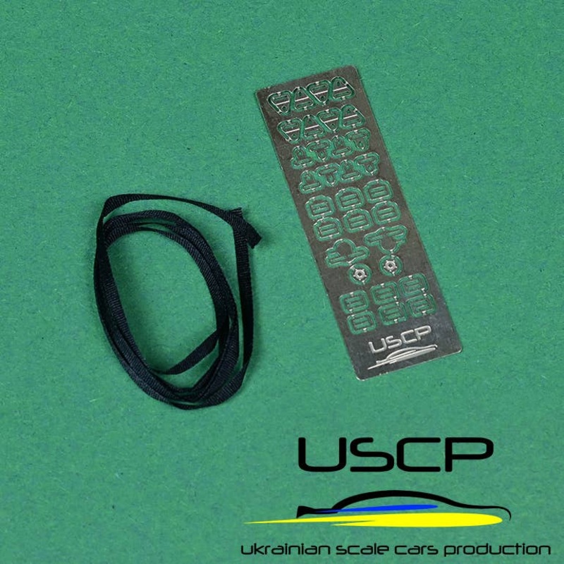 1/24 Racing Seatbelts PE set Black