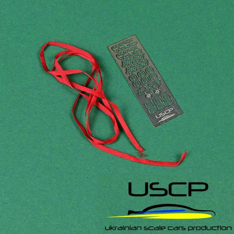 1/24 Racing Seatbelts PE set Red