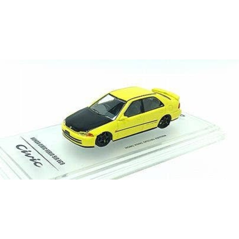 1/64 Honda Civic Ferio SiR EG9 Yellow with Spare Decals and Wheels