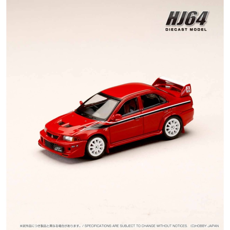 1/64 Mitsubishi Lancer GSR Evolution 6 (T.M.E.) Special Color Package (GF-CP9A) 2000 with Mudflaps Passion Red