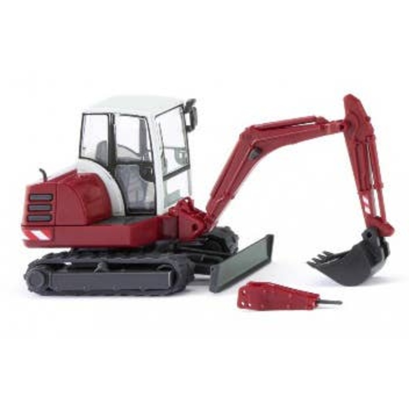 1/87 Small Excavator Purple Red