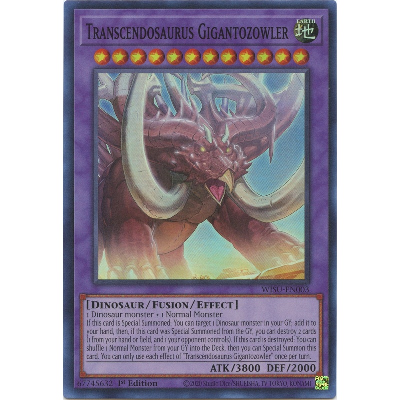 Transcendosaurus Gigantozowler [WISU-EN003] Super Rare