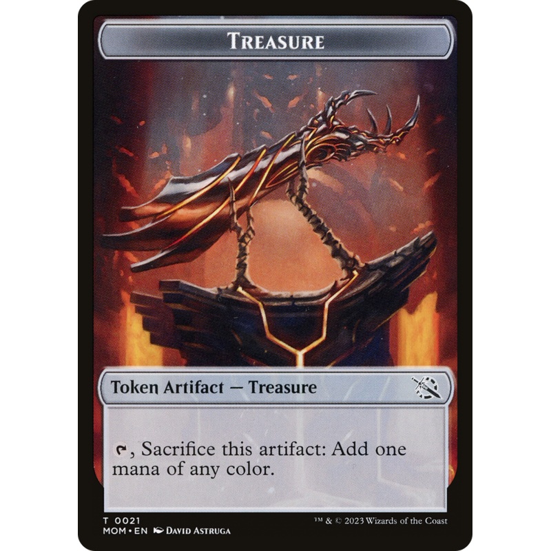 Treasure (21) // Spirit (13) Double-Sided Token [March of the Machine Tokens]