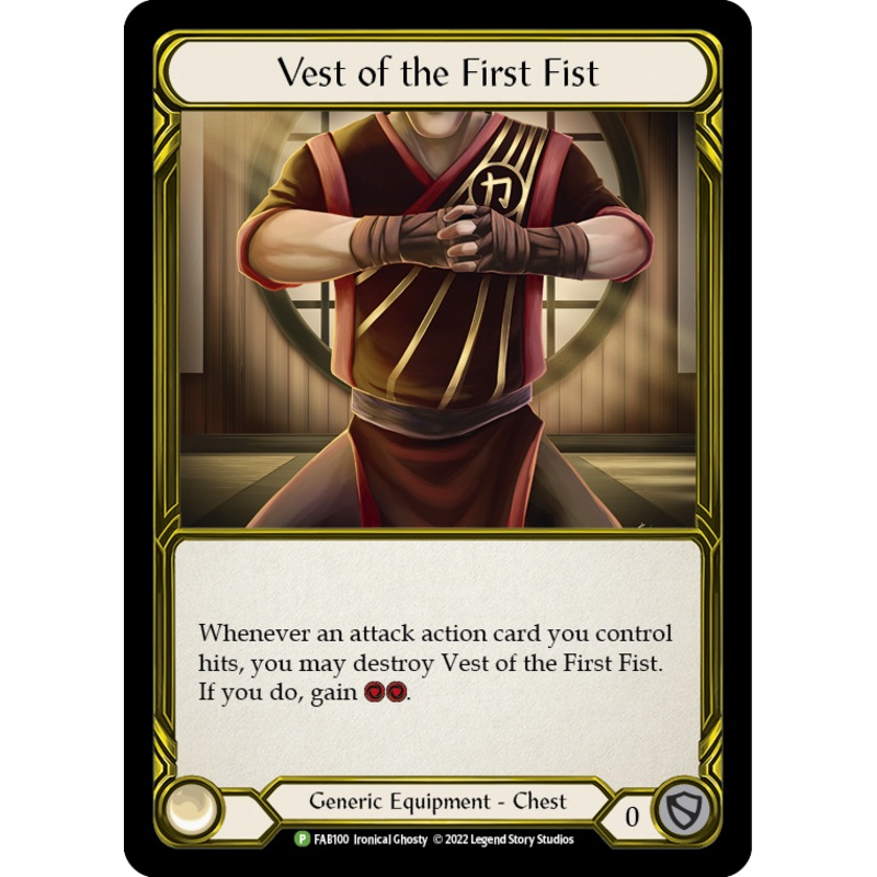 Vest of the First Fist (Golden) [FAB100] (Promo)  Cold Foil
