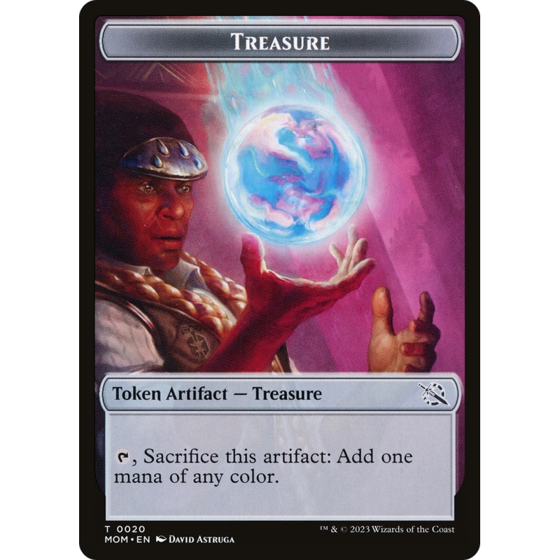 Treasure (20) // Dinosaur Double-Sided Token [March of the Machine Tokens]