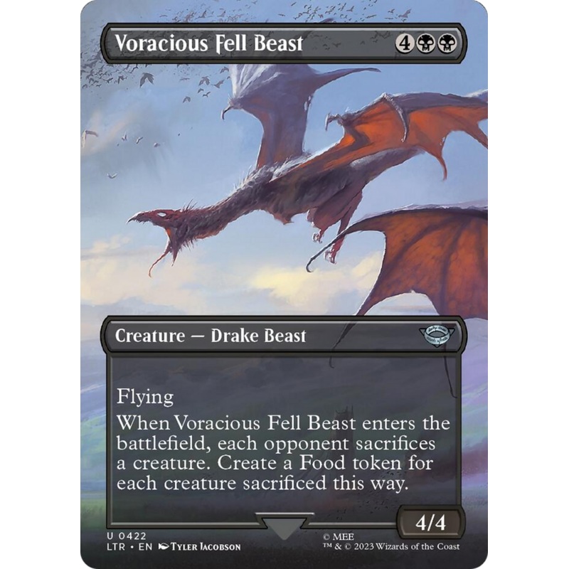 Voracious Fell Beast (Borderless Alternate Art) [The Lord of the Rings: Tales of Middle-Earth]