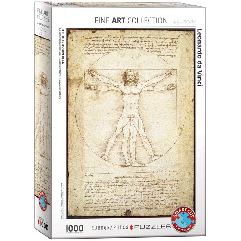 1000 Piece Puzzle - Leonardo Da Vinci: The Vitruvian Man