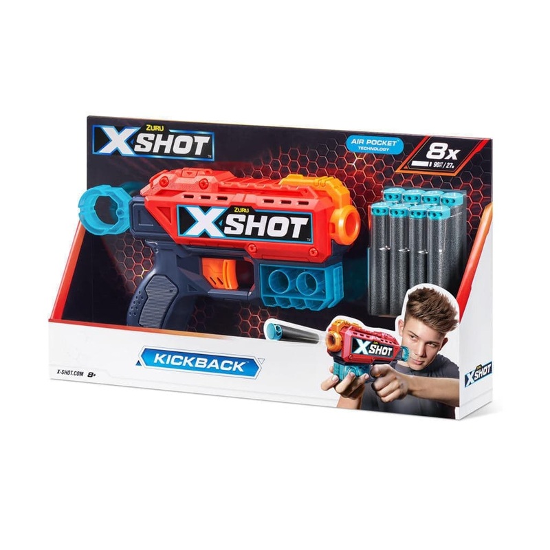 X-Shot Excel Kickback con 8 dardi