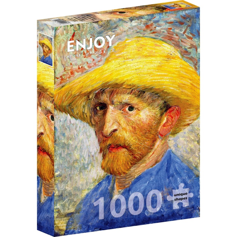 Puzzle 1000 pezzi - Vincent Van Gogh: Self-portrait with a Straw Hat