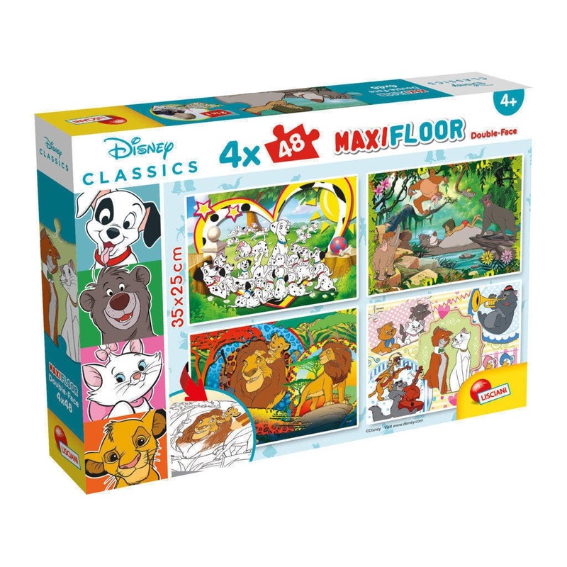 DISNEY PUZZLE MAXIFLOOR 4 X 48 CLASSIC MISTO