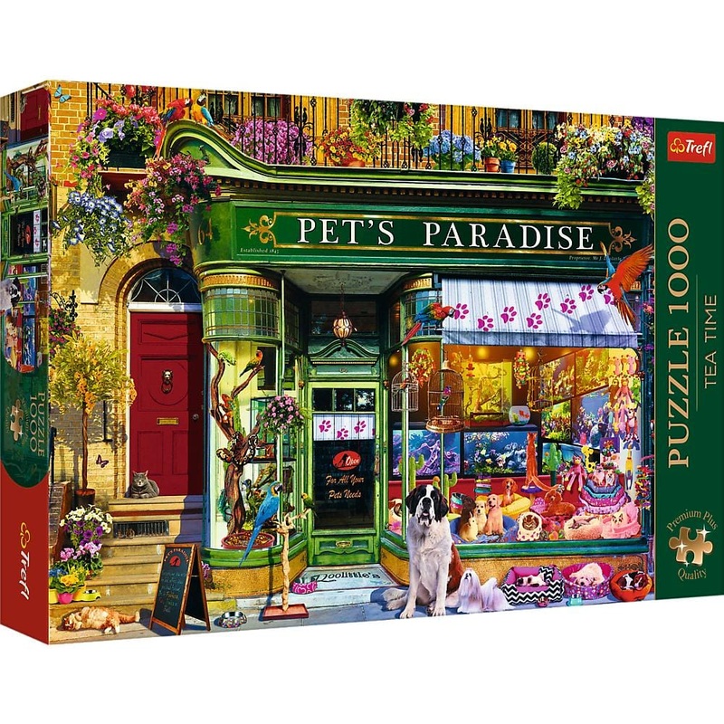 1000 Piece Premium Plus Puzzle - Tea Time: Pet's Paradise