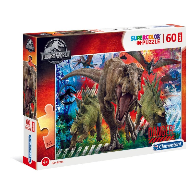 Puzzle da 60 Pezzi MAXI - Supercolor: Jurassic World