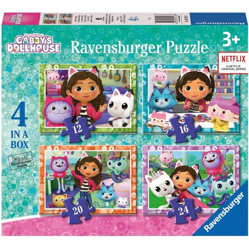 4 Puzzle in 1 - Gabby's Dollhouse