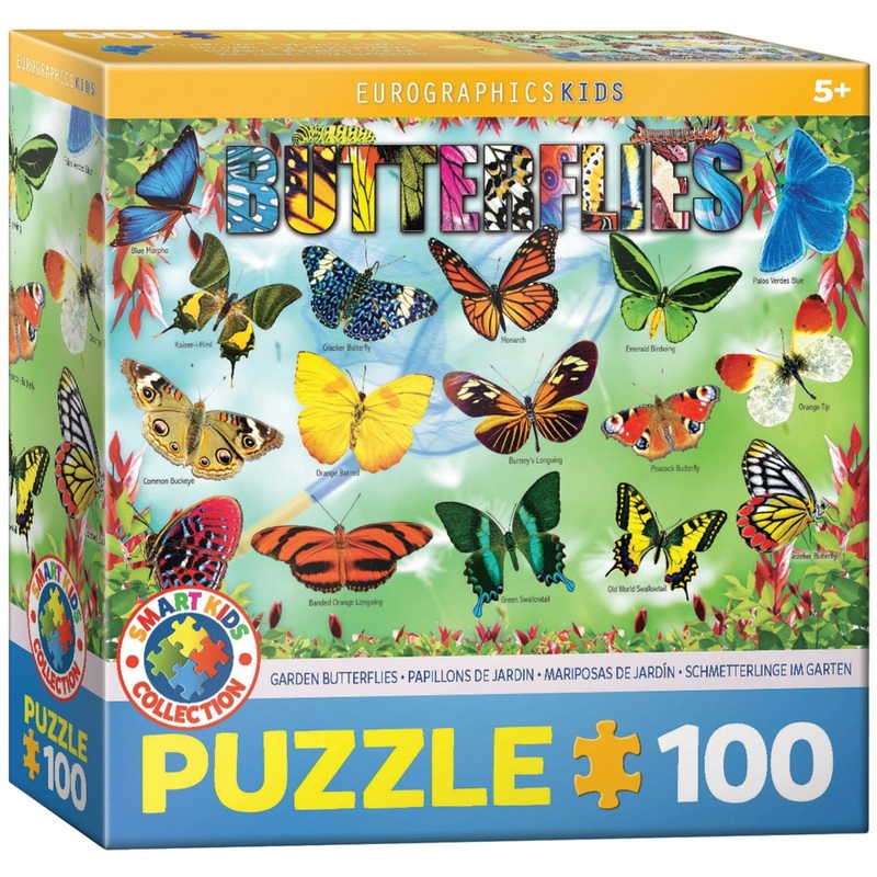 Puzzle da 100 Pezzi - Garden Butterflies 100-Piece Puzzle