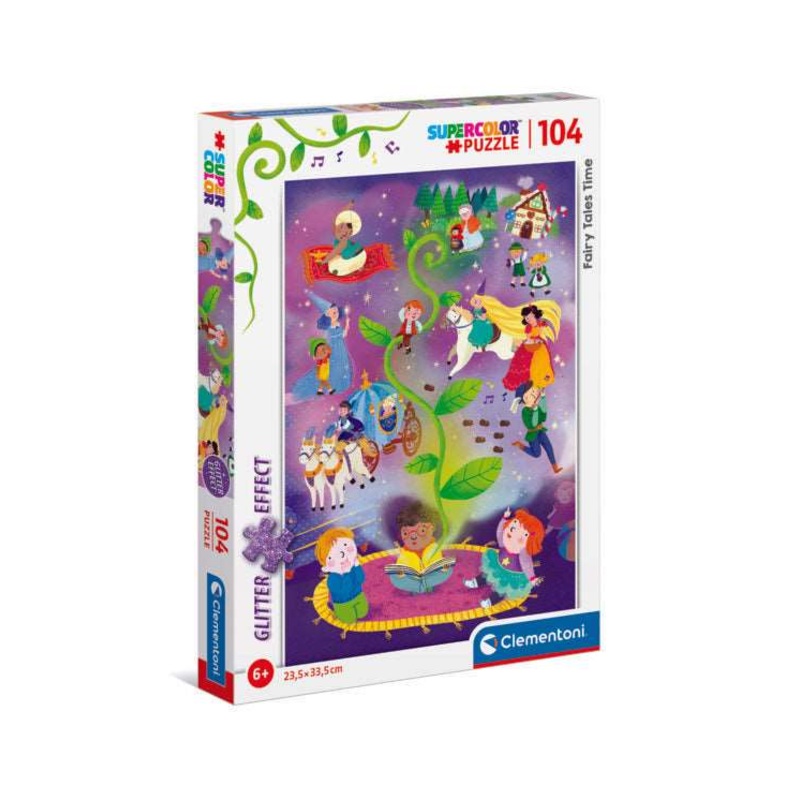 104 Piece Glitter Puzzle - Fairy Tales Time